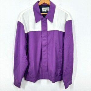 Bogey‎ Boys Golf Track Jacket Bright Purple White Classic Statement Coat NWT